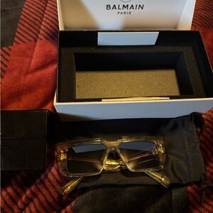 Balmain Clear and Gold Sunglasses